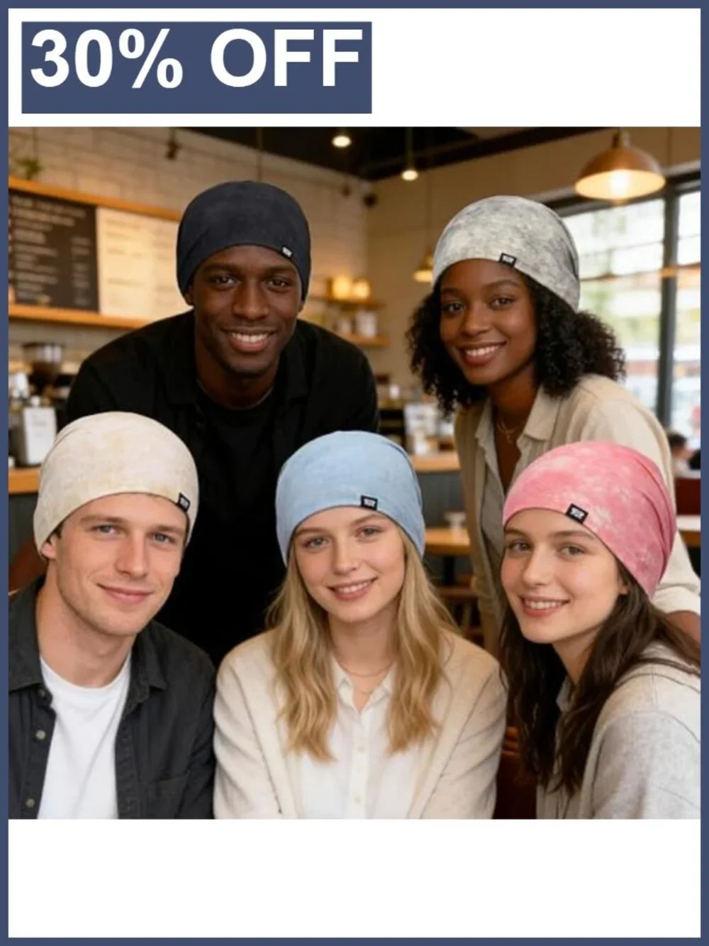2 Pack Slouchy Beanie for Men Women, 92% Rayon 8% Spandex, Breathable,